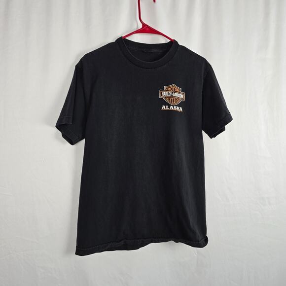 Harley Davidson Fairbanks Alaska 2012 T-Shirt Men's M Black Multi-Color Graphics - Picture 5 of 14